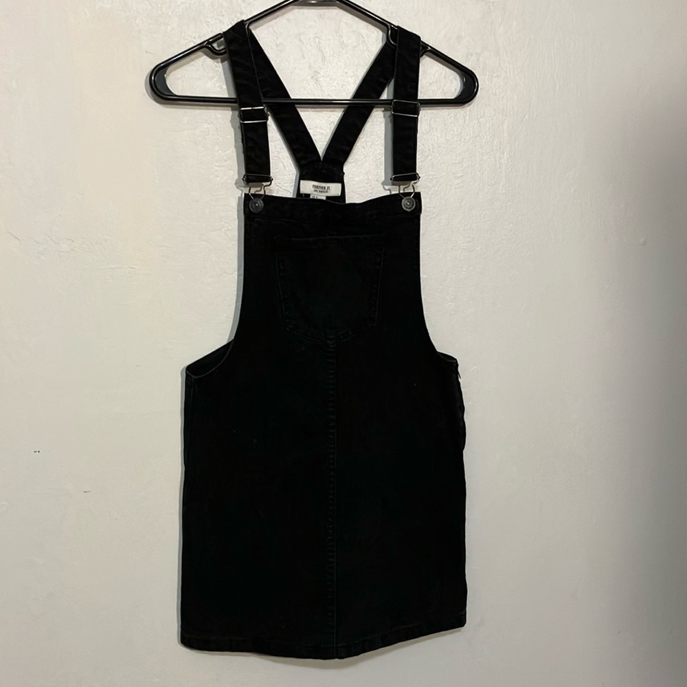 Forever 21 Black Denim Overall mini skirt Small